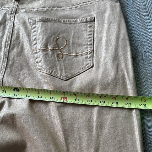 🌴 Lilly Pulitzer GOLD Eagan High Rise Super Sparkly Gold Metallic Pants NWT 16 - Picture 14 of 14